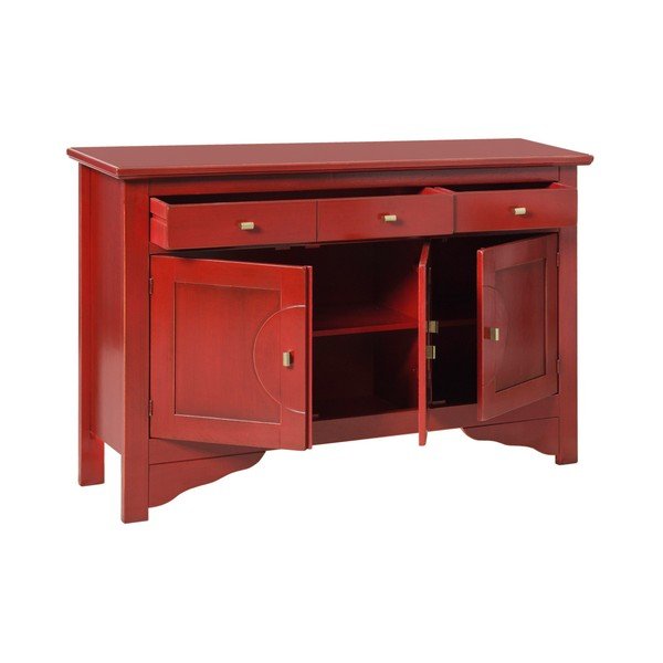 Červený příborník Evergreen House Credenza-image-1
