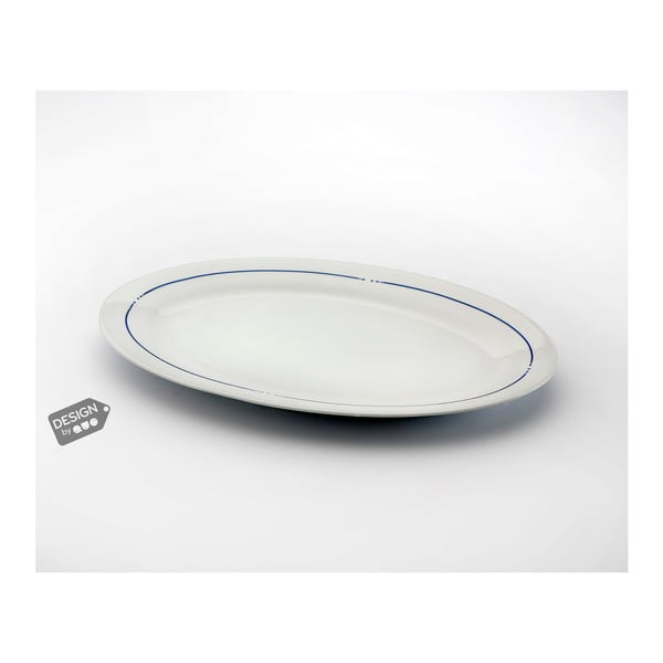 Порцеланова чиния за сервиране със синя ивица Mer - Versa