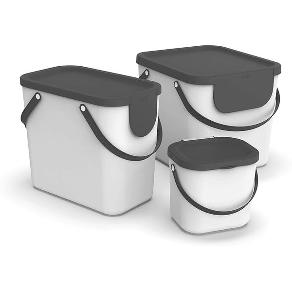 Бял контейнер за компостируеми отпадъци 6 L Albula - Rotho-image-3