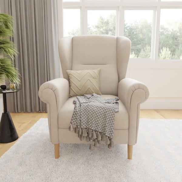 Бежово кресло крило Swan – Ropez-image-1