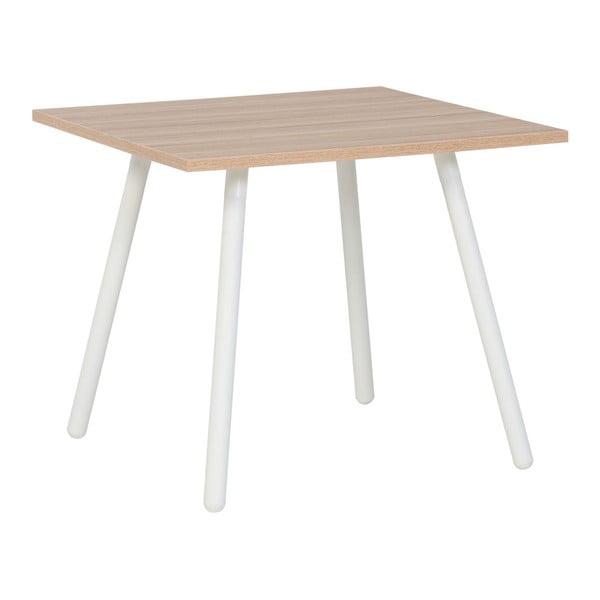 Jídelní stůl s bílými nohami Vox Balance, 92 x 92 cm