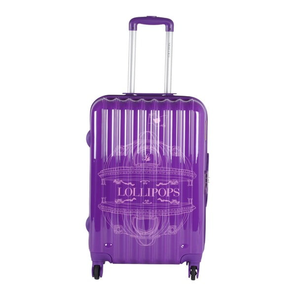 Fialový cestovní kufr LULU CASTAGNETTE Francesca, 71 l