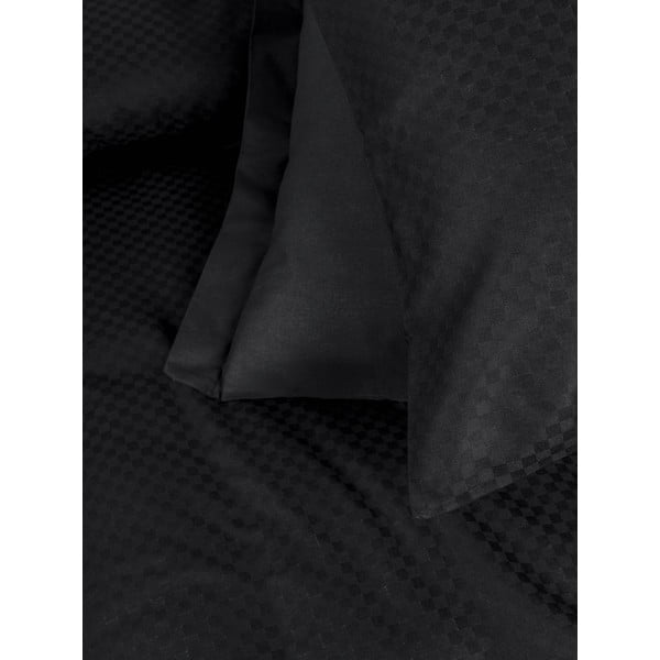 Черно единично  спално бельо от памук Renforcé 140x200 cm Checkered – Mila Home Luxury-image-3