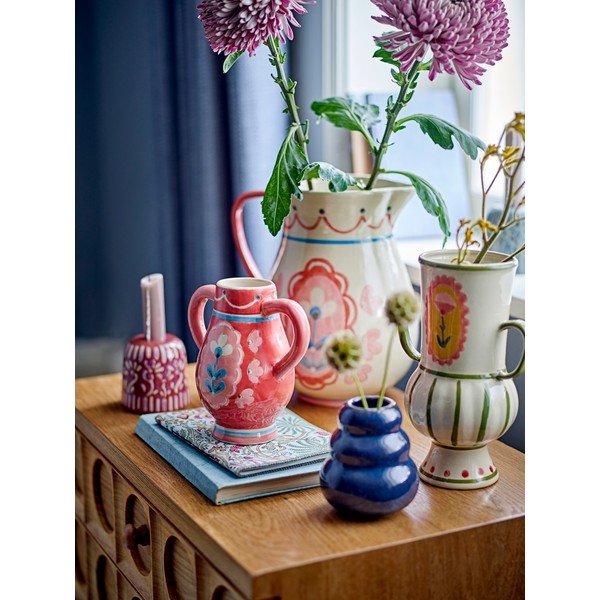 Бежова глинена ръчно рисувана ваза (височина 21 cm) Odina – Bloomingville-image-3