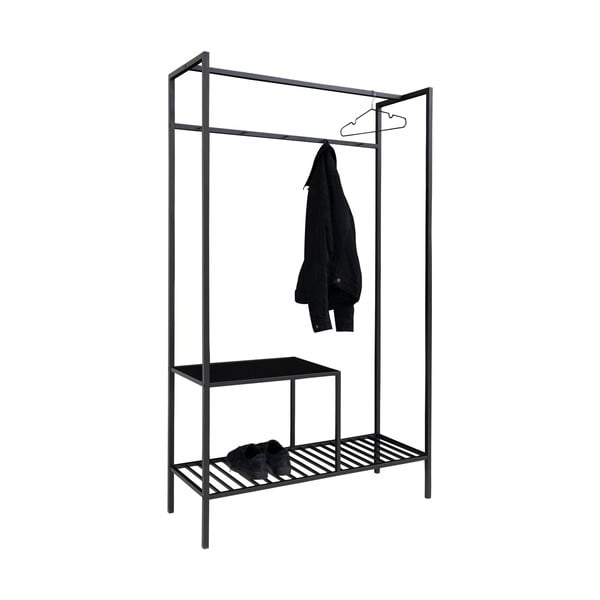 Многофункционален рафт за гардероб в черно с 2 рафта , 170 x 101 cm Vita - House Nordic-image-2