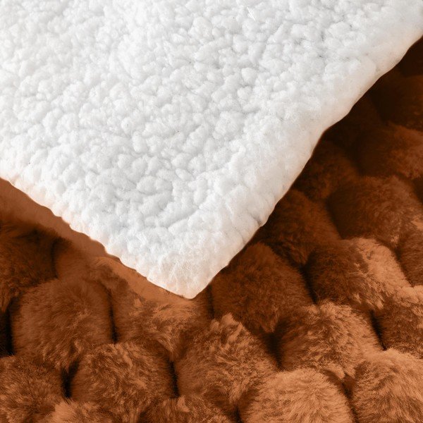 Светлокафяво одеяло от микроплюш 220x240 cm Frosty – douceur d'intérieur-image-4