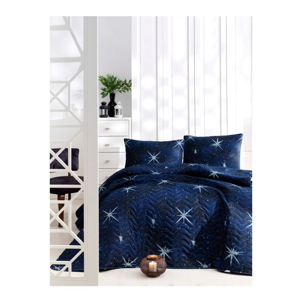 Комплект от памучна покривка за легло и 2 калъфки за възглавници Masso Fico, 200 x 220 cm - Mijolnir