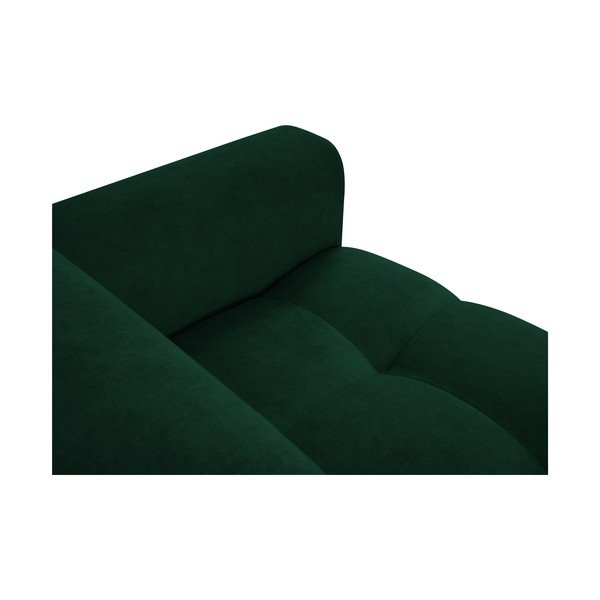 Тъмнозелен разтегателен диван с кадифена повърхност Nico - Milo Casa-image-1