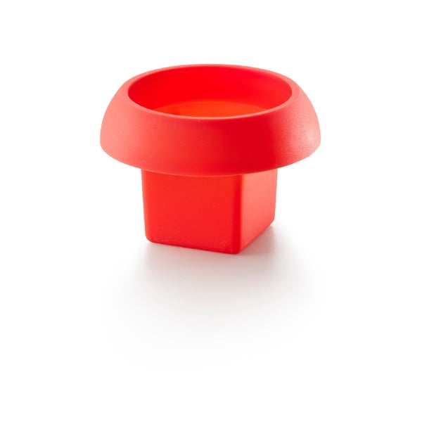 Червена квадратна силиконова форма за яйца за микровълнова фурна Ovo, ⌀ 10 cm - Lékué-image-1