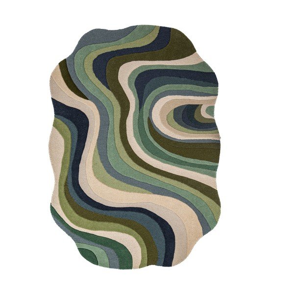 Зелен ръчно изработен вълнен килим 200x290 cm Envy Wool – Flair Rugs