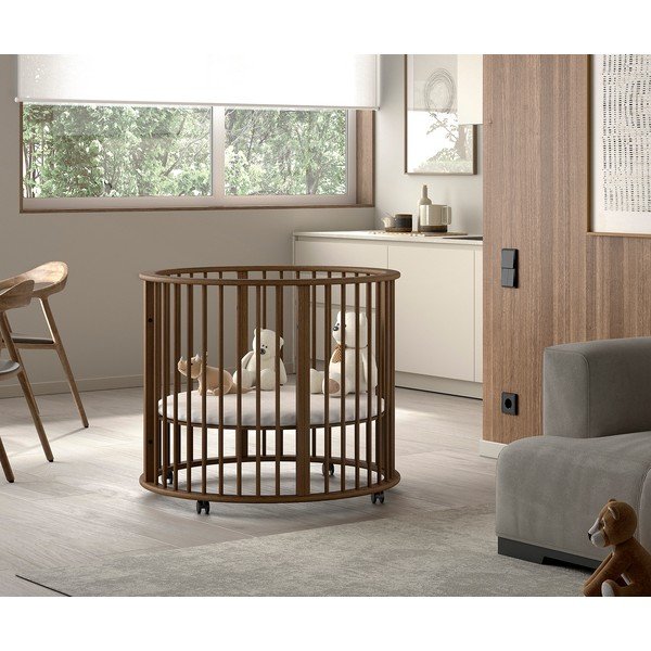 Кафява кошара за игра 90x90 cm от масивен бук Dino – Vipack-image-1