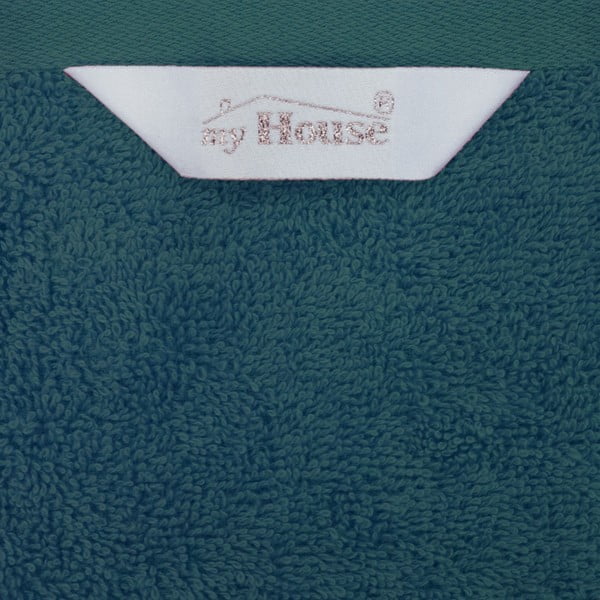 Синьо-тюркоазена памучна кърпа 100x50 cm Darwin - My House-image-1
