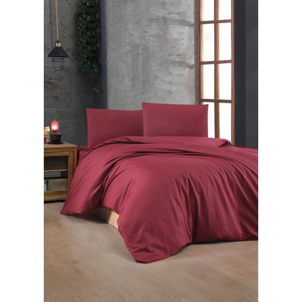 Червено памучно спално бельо за единично легло 140x200 cm - Mijolnir