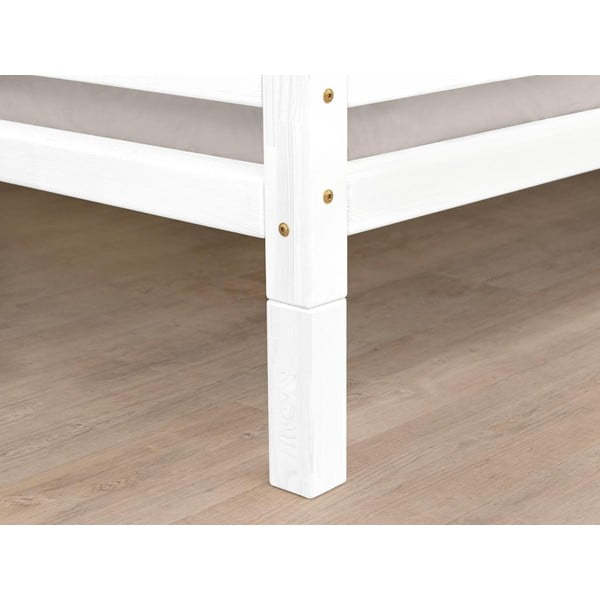 Комплект от 6 бели удължени дървени крака за легло, височина 20 cm - Benlemi