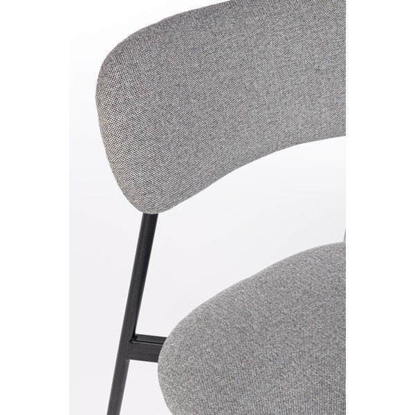 Сив тапициран трапезен стол Inka – Yes Everyday-image-1