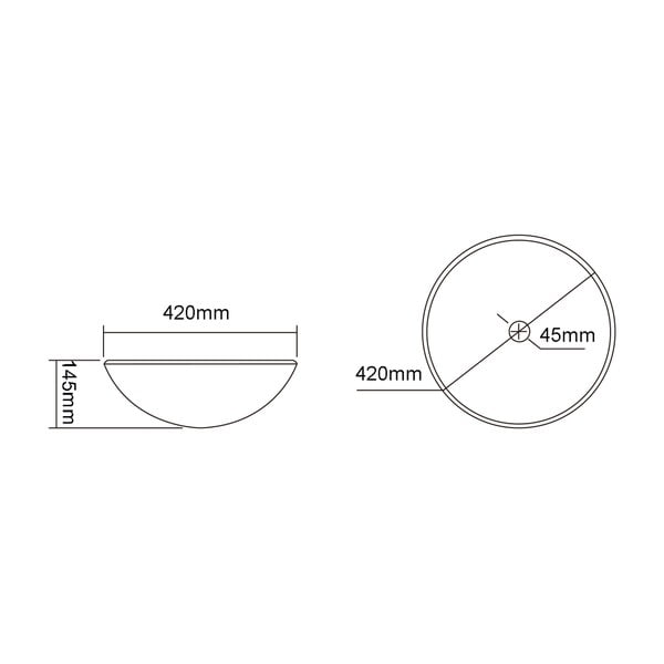 Бяла стъклена кръгла мивка ø 42 cm Telica – Sapho-image-4