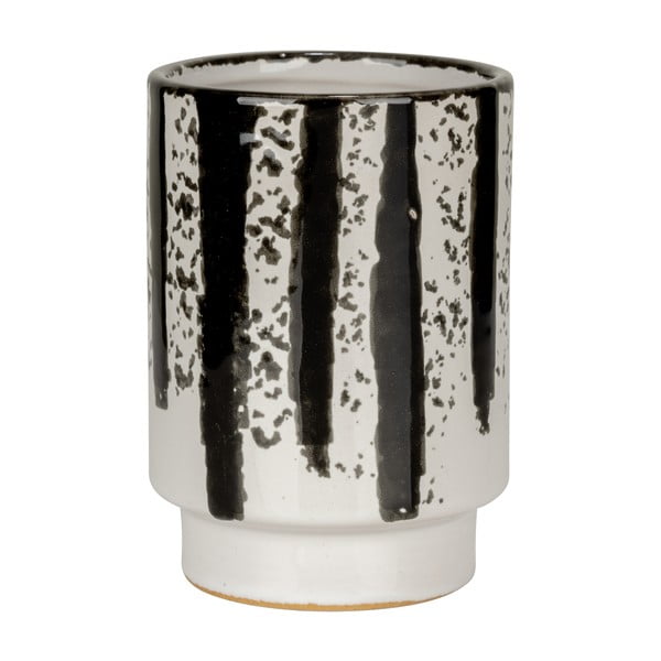 Черно-бяла керамична чаша за четки за зъби Subiza – Wenko-image-3