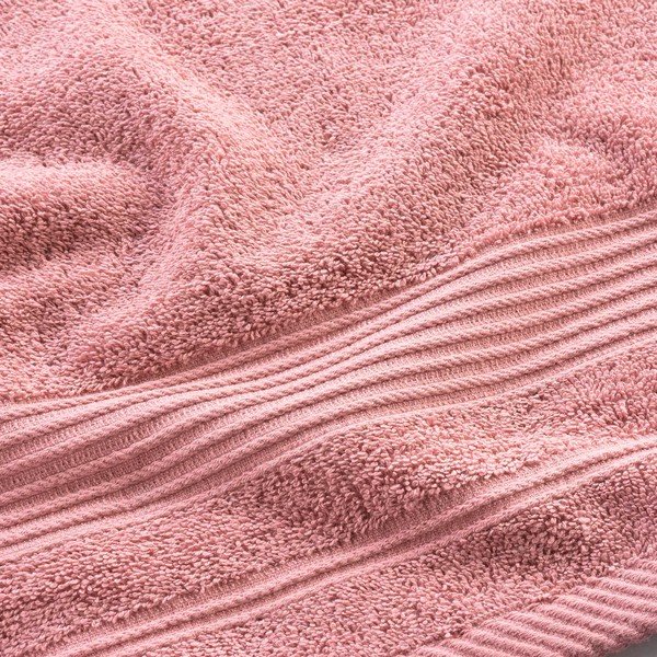 Розова памучна кърпа от тери 50x90 cm Tendresse – douceur d'intérieur-image-2