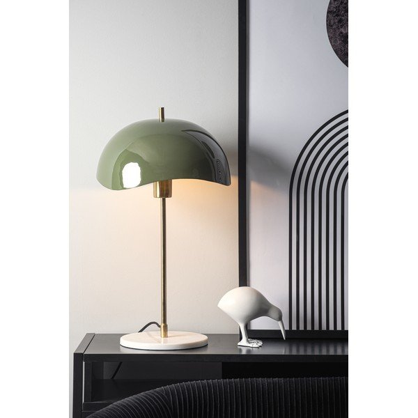 Зелена настолна лампа (височина 56 cm) Waved Dome - Leitmotiv-image-1
