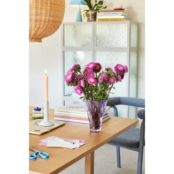 Лилава стъклена ръчно изработена ваза (височина 18 cm) Bloom – Hübsch-image-2