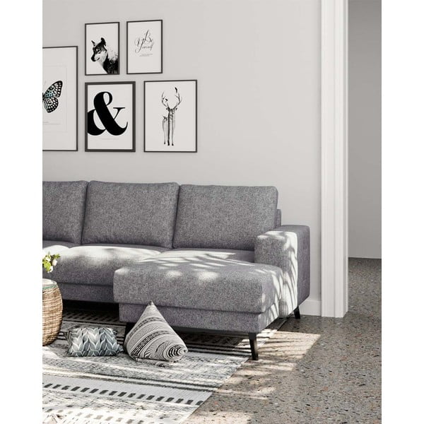 Сив ъглов диван (ляв ъгъл) Fynn - Ghado-image-4