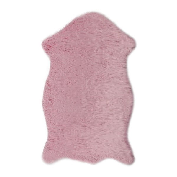 Розов килим от изкуствена кожа Dione, 100 x 75 cm - Unknown