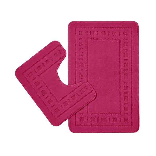 Тъмнорозови килими за баня в комплект от 2 бр. WC 50x80 cm Armoni – Catherine Lansfield