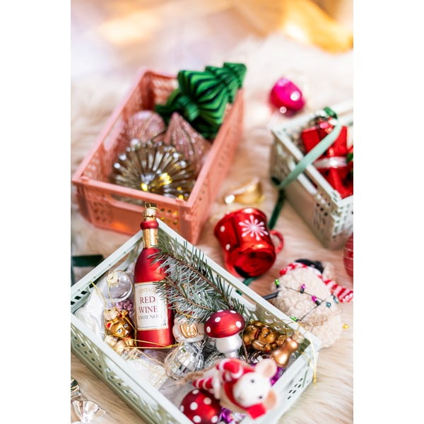 Стъклени коледни украси в комплект от 4 бр. Mushroom – Sass & Belle-image-4