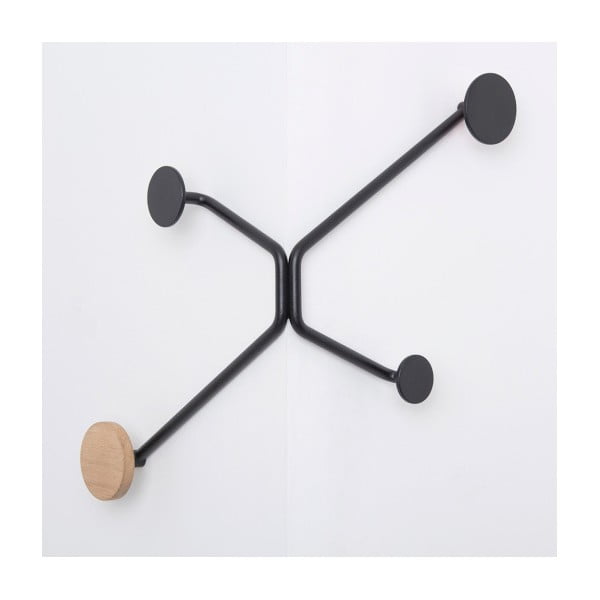 Черна стенна закачалка за външен ъгъл Hook - Gazzda-image-2