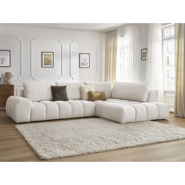 Бял ъглов диван (десен ъгъл) Everest – Bobochic Paris-image-1