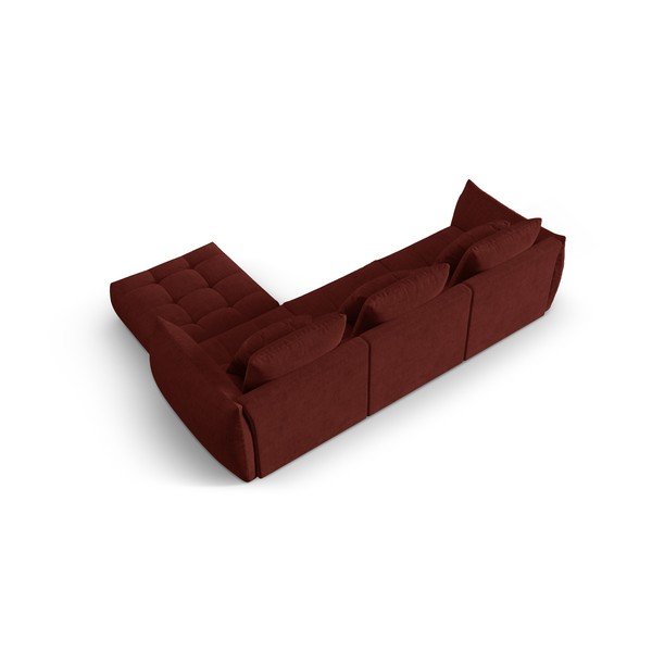 Червен  ъглов диван (променлив) Bloom – Micadoni Home-image-3
