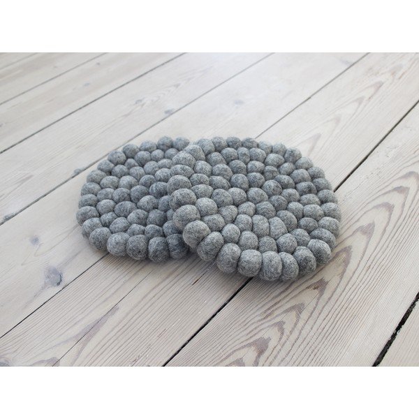 Подложка за топки от сива стоманена вълна Подложка за топки, ⌀ 20 cm - Wooldot
