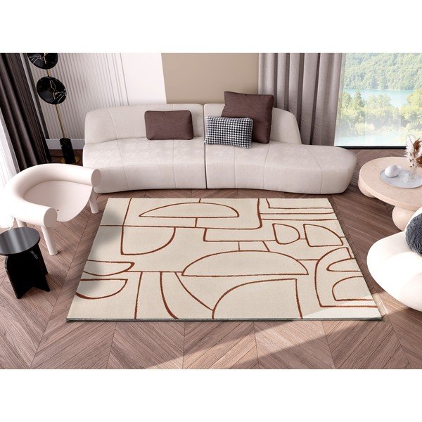 Килим в тухлен и кремав цвят 80x150 cm Beruti – Universal-image-1