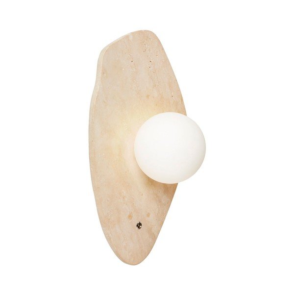 Бежова каменна стенна лампа ø 10 cm Hilde – Opviq lights-image-4