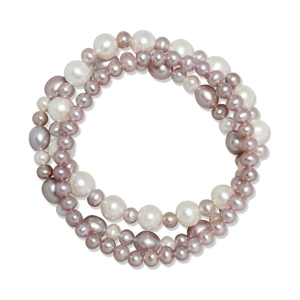 Náramek Pure Pearls Violet Shades, 3 ks