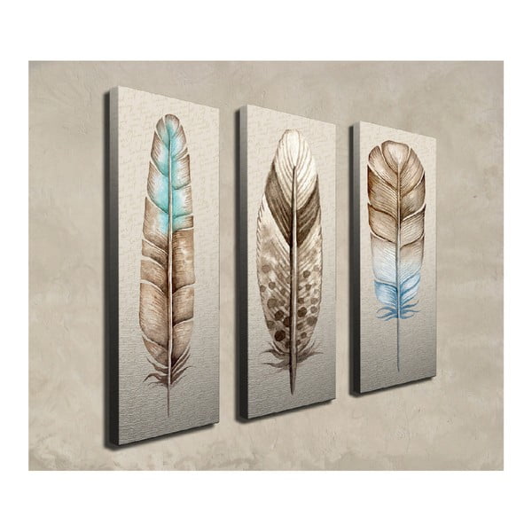 Картина от 3 части върху платно Пера - Wallity-image-2