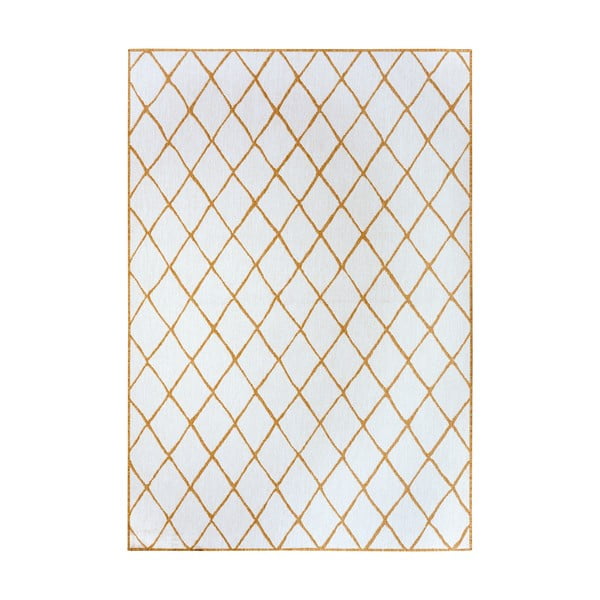 Външен килим в бял цвят и жълта охра 120x170 cm Malaga – NORTHRUGS