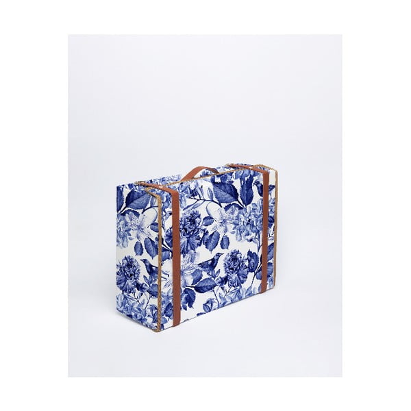 Куфар Valise Blue Flowers с мотив на цветя, 31 x 40 cm - Surdic
