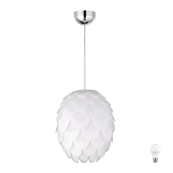 Бяла лампа за таван Pendant Choke, височина 150 cm - Trio