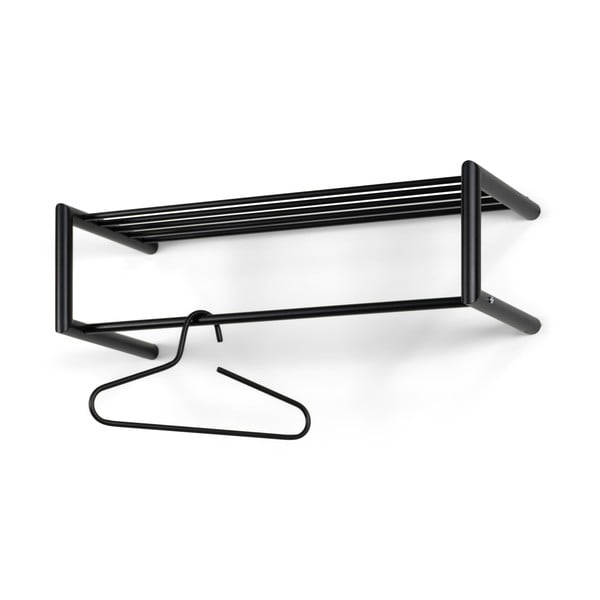 Черна метална стенна закачалка с рафт 80 cm Smooth – Spinder Design-image-2