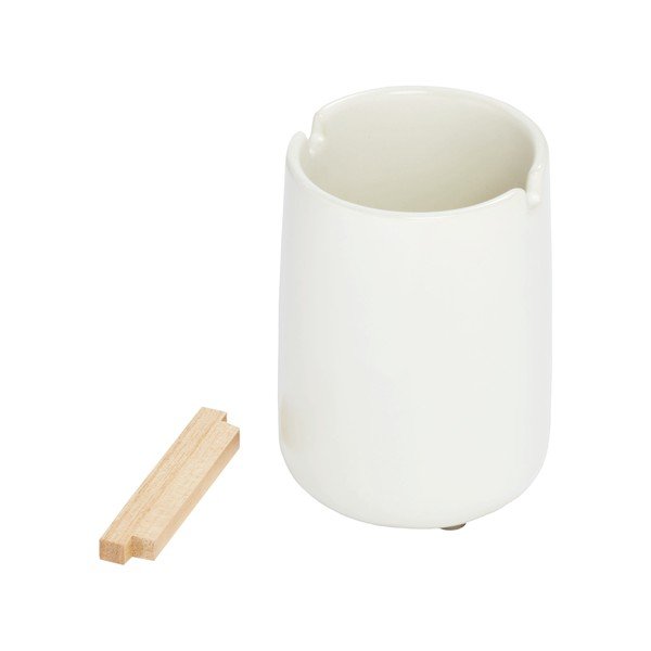 Бяла керамична чаша за четки за зъби Eco Vanity - iDesign-image-4
