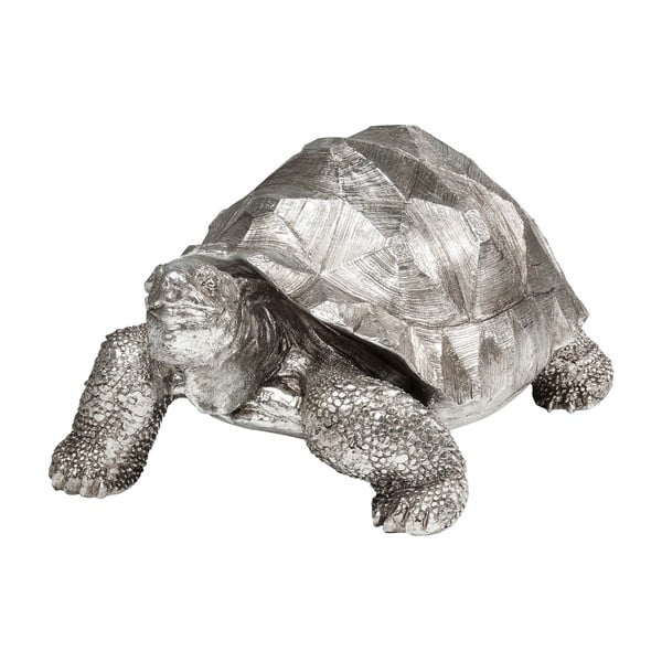 Dekorativní soška želvy ve stříbrné barvě Kare Design Turtle