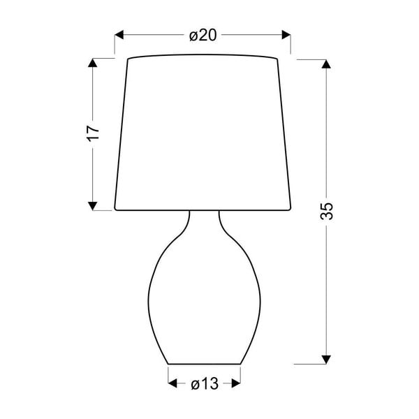 Тъмносива настолна лампа с текстилен абажур (височина 35 cm) Ambon - Candellux Lighting-image-2