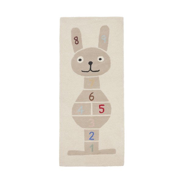 Ръчно изработено детско килимче за игра със смес от вълна 75x180 cm Rabbit Hopscotch – OYOY Mini