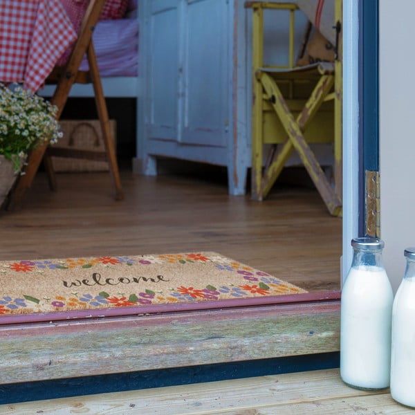 Изтривалка от кокосови влакна 40x120 cm Welcome Floral – Artsy Doormats-image-3