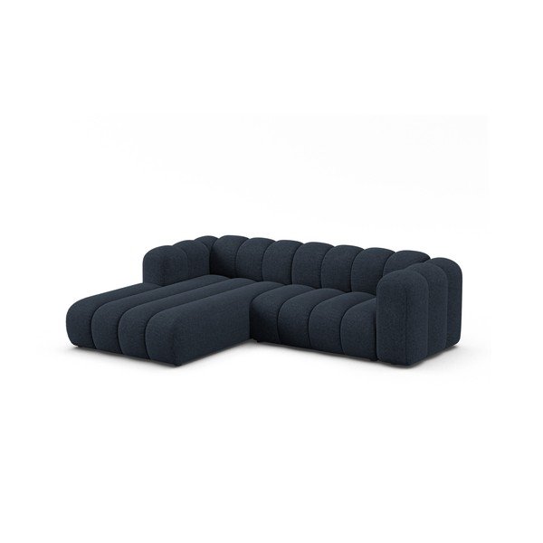 Тъмносин шенилов ъглов диван (ляв ъгъл) Lupine – Micadoni -image-1