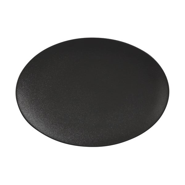 Черна керамична чиния за сервиране 22x30 cm Caviar - Maxwell & Williams