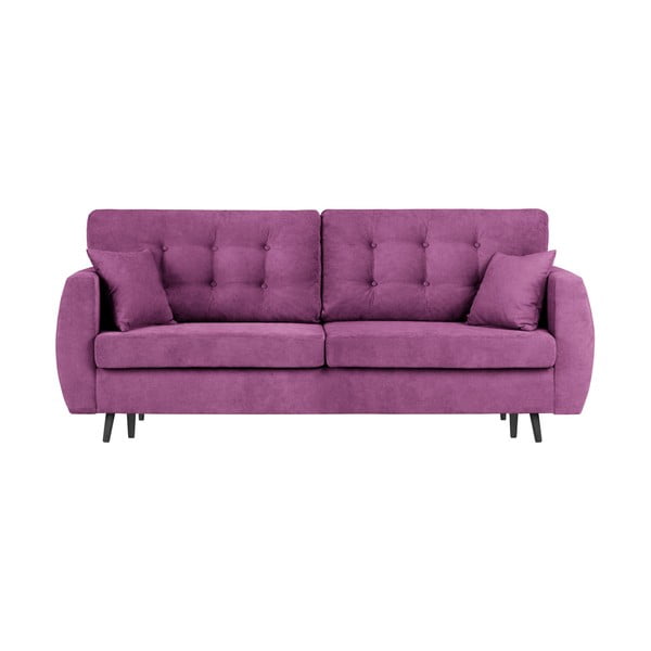 Лилав триместен разтегателен диван с място за съхранение Ротердам, 231 x 98 x 95 cm - Cosmopolitan Design