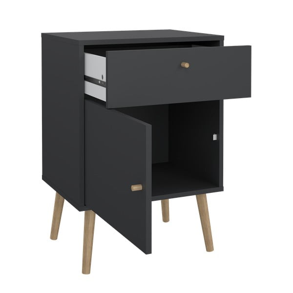 Нощно шкафче в антрацит Bodo - Tvilum-image-1