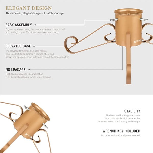 Червена метална стойка за коледна елха Grace - Tree Nest-image-3